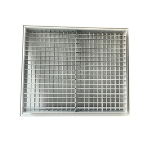 Công nghiệp hai lớp Louvre Vent lưới tản nhiệt nhôm xây dựng cho nhiệm vụ nặng nề cung cấp không khí trở lại hệ thống thông gió - Product Image 6