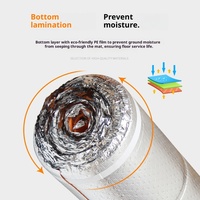 Nouvelle Offre : Sous-couche Moderne Anti-humidité Écologique Orange IXPE Perforée en Feuille d'Aluminium Finition Mate pour Salle de Bain d'Hôtel