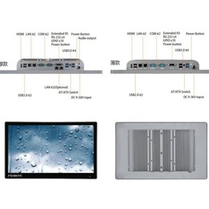 Ordinateur industriel FOXKPC 15,6 pouces avec écran tactile 1920x1080, Wifi, Bluetooth, connectivité 3G, 4G, 5G pour applications HMI - Product Image 3