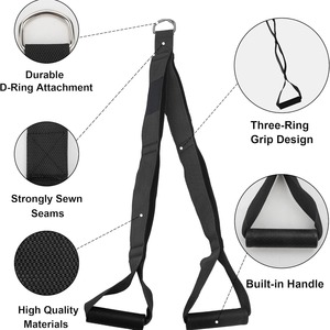 Fitness Training <span class=keywords><strong>Triceps</strong></span> Down Pull Machine Haltère Fly Machine <span class=keywords><strong>avec</strong></span> Poignées En Caoutchouc Biceps Core Strength Tendeur - Product Image 2