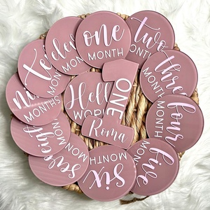 Bébé acrylique jalons sexe neutre bébé souvenir cadeau acrylique bébé jalon disques - Product Image 1