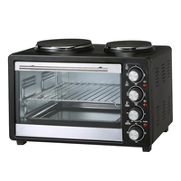 Mini-four à convection en métal 48L avec 2 plaques chauffantes multifonctionnel pour la cuisson, prise US, compatible avec la langue néerlandaise, pour usage domestique