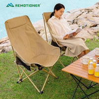 Großhandel Custom Taller Breiter Outdoor Klapp Camping Stuhl Multifunktion ale tragbare Liege Moon Chair