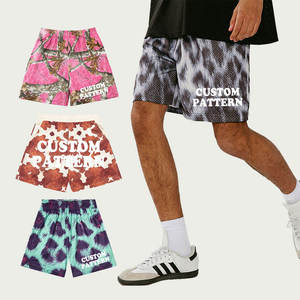 Shorts de <span class=keywords><strong>basket</strong></span>-ball en maille personnalisés pour hommes, imprimés, en polyester lourd, avec cordon de serrage, sublimation, <span class=keywords><strong>haute</strong></span> qualité, 5 pouces - Product Image 1