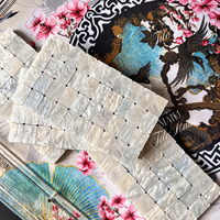 Ensemble de Mahjong américain haut de gamme, 160 tuiles en acrylique, motif floral de jardin chinois, dos blanc nacré et bleu, cadeau pour femmes