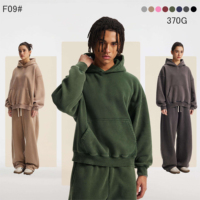 Sweat à capuche surdimensionné 370 g/m² pour hommes, broderie personnalisée, fabricant de streetwear à marque privée