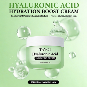 Crème Visage Hydratante et Éclaircissante Personnalisée à l'Acide Hyaluronique, Niacinamide et Vitamine B5 – <span class=keywords><strong>Anti</strong></span>-rougeurs et Séborégulatrice - Product Image 1