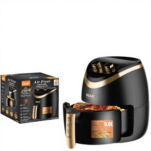 <span class=keywords><strong>Friteuse</strong></span> à air RAF conforme aux normes UE/US, grande capacité 5-6L, usage domestique, multifonction, 1500W, protection contre la surchauffe, nettoyage <span class=keywords><strong>facile</strong></span>, pour tous - Product Image 1
