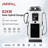 Systèmes d'énergie solaire hybrides Amppal 82 kW, solutions pour véhicules électriques, nouvelles énergies, stations de recharge rapide pour véhicules électriques au sol, protection IP54