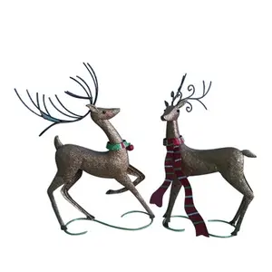 Trends Custom iron indoor Christmas decoration deer for hotel home and tableware decoration