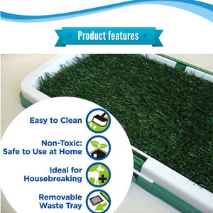 Nieuwe Mode Binnen/Buiten Hondenpotje Draagbaar Plastic Huisdierentoilet Met Milieuvriendelijk Kunstgras - Product Image 2