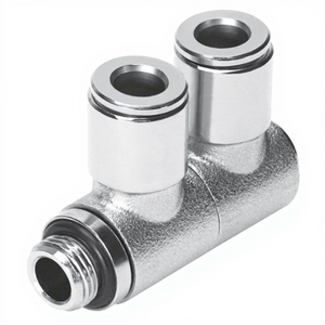 Componente de Conexión Neumática Industrial Tipo T de Empuje Rápido FESTO 558837 NPQM-T-G18-Q6-P10 NPQM-T-G18-Q4-P10 - Product Image 2