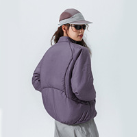 QUICKSHOW extérieur décontracté Bomber veste 3M Thinsulate hiver résistant à l'eau coupe-vent col montant couleur unie manteau