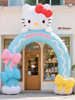 Arches gonflables personnalisées pour centre commercial avec ventilateur intégré pour l'activité Hello Kitty
