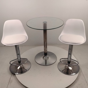 Sillas <span class=keywords><strong>de</strong></span> <span class=keywords><strong>Bar</strong></span> Personalizadas sin Brazos <span class=keywords><strong>de</strong></span> Cuero PU, Altura 60 cm, Silla <span class=keywords><strong>de</strong></span> <span class=keywords><strong>Bar</strong></span> <span class=keywords><strong>de</strong></span> Lujo Blanca y Plateada, Resistente para Cocina - Product Image 5