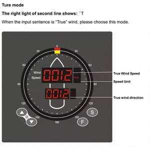 Velocidade do vento marinho e direção Repetidor Anemômetro Display IR761 Velocidade e direção do vento do barco Exibição abrangente - Product Image 5