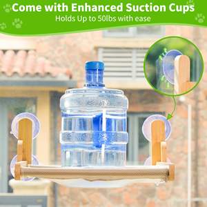 Amaca per Gatti Pieghevole JQ, Lettino da Finestra per Gatti con Telaio in Legno e Copertura in Rete Traspirante a Sandwich per Gatti da Interno - Product Image 5