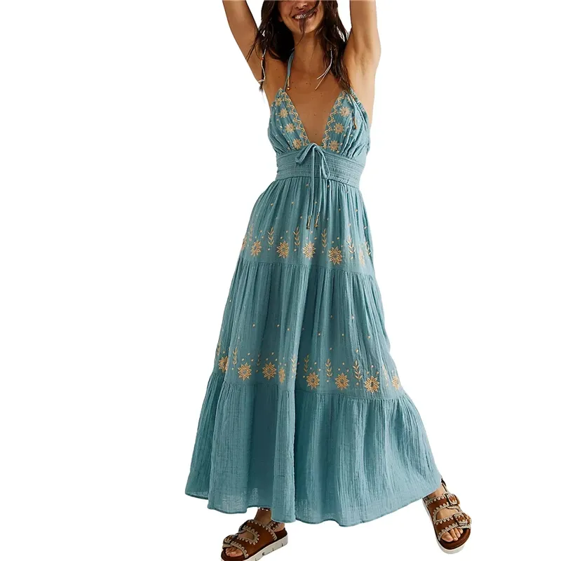 blue dress for baby girl 00s Beaded Silk Party Dress