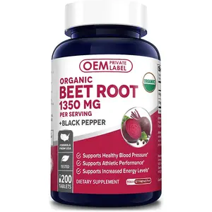 Organic Beet Root Extract Capsules Heart Health BeetRoot Pills With Black Pepper Antioxidant Immune Support Beet Root Capsules