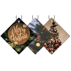 Car Perfume Christmas Decorative Customized Coffee Scented Hanging Paper Car Air Freshener