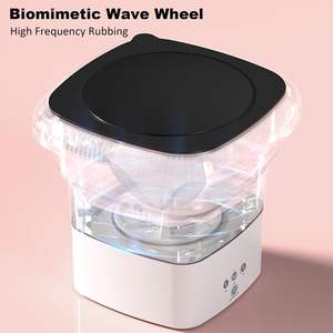 Mini Lavadora Portátil Totalmente Automática de Carga Frontal, Eléctrica, con Fuente de Alimentación Manual, Carcasa de Plástico, Enchufe Estadounidense, para Uso Doméstico - Product Image 3