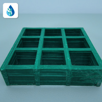 Grille moulée en fibre de verre ignifuge 38x38mm, panneaux de passerelle en PRV pour usage industriel