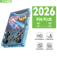 R36 Plus authentique |   R36S+ Arkos 2.0 Console de jeu rétro portable à main Écran IPS de 4 pouces 64G 128G Wi-Fi