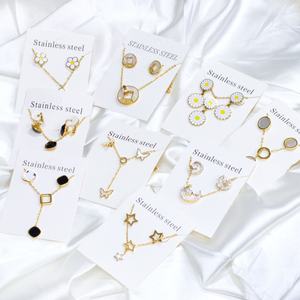 Ason Conjuntos de Joyería en Oferta, Acero Inoxidable 18k Chapado en Oro, Conjuntos de Joyería para Mujer para Bodas y Fiestas - Product Image 1