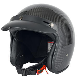 Nouveau casque demi-coque rétro en fibre de carbone pour moto, léger, Bluetooth, taille extra large - Product Image 3
