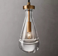 Lampe suspendue moderne d'intérieur à tête unique, abat-jour en cristal rond, finition métallique dorée, hauteur réglable, lampe de chevet pour chambre à coucher