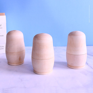 Muñeca de anidación rusa de madera de 11CM para niños, juguete de anidación rusa, pintado a mano, bricolaje, abierto, herramientas de enseñanza de pensar innovador, accesorios de pintura - Product Image 2