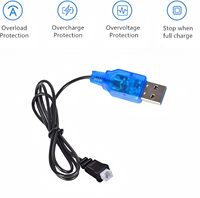 Câble de chargeur USB 3,7 V avec prise 1,25-2P pour mini drone quadricoptère RC Cheerson CX-10, lot de 2