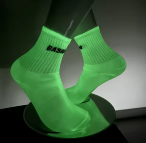 Custom Logo No Minimum Order Design Reflective <b>Socks</b> – Luminous Cotton Crew <b>Socks</b> for Night Running Safety - Product Image 4