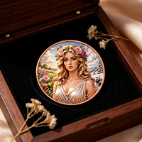 Pièce de collection en cuivre pur 1oz, motif animal 3D en relief, pièce de défi personnalisée Lion Éléphant Loup