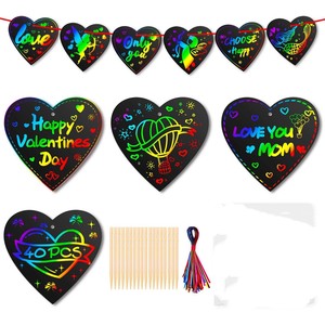Peintures à gratter élégantes faites à la main pour la Saint-Valentin, style ange féerique, <span class=keywords><strong>carte</strong></span> d'amour, 6 feuilles de papier, vente saisonnière, cadeaux - Product Image 4