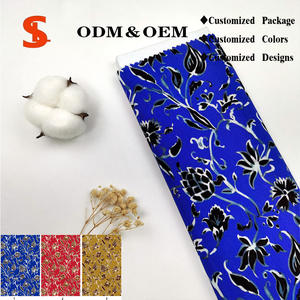 Nouvel article de mode, tissu en popeline léger 100% pur coton peigné, confortable et doux, avec un bas à fleurs noires - Product Image 2