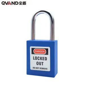 Cadeado de segurança QVAND 38mm com a mesma chave, melhor preço de fábrica, cadeado para bloqueio e etiquetagem vermelho
