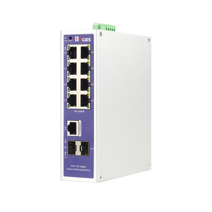 Prix d'usine Commutateur industriel 10 ports non-PoE 8xGigabit RJ45+2xFibre+1xConsole 128G L2+ 30W IP30/40 OEM - Product Image 3