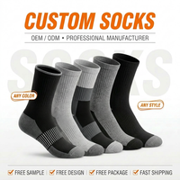 Chaussettes en coton peigné personnalisées en gros avec logo |   Chaussettes de sport athlétiques respirantes, antidérapantes, absorbant l'humidité, avec coussinets, petite quantité minimale de commande (MOQ) – Collection Printemps