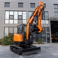 Miniexcavadora Hightop HT-35 con Componentes Hidráulicos Importados, Excavadora de Orugas de 3.5 Toneladas