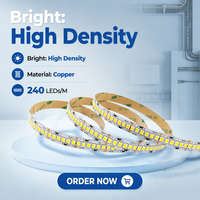 Bande LED Flexible 2835 de Haute Qualité en Gros pour Usine, Éclairage Décoratif DC24V 240 LED pour Intérieur