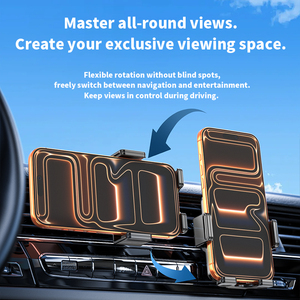 Support de charge rapide sans fil H6 QC compatible avec tous les appareils Qi, support de voiture sans fil 15W avec prise Type C pour <span class=keywords><strong>iPhone</strong></span> - Product Image 3