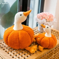 Couette créative et mignonne en coton PP et maille, motif grande oie, canard citrouille original, coussin animal en peluche super doux, jouet en peluche lavable, cadeau pour