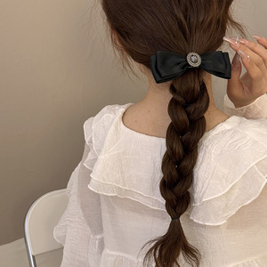 Vente chaude filles queue de cheval décoratif arc pince à <span class=keywords><strong>cheveux</strong></span> grand cristal fantaisie <span class=keywords><strong>cheveux</strong></span> arc <span class=keywords><strong>Barrette</strong></span> dames quotidien coiffes français <span class=keywords><strong>Barrette</strong></span> - Product Image 4
