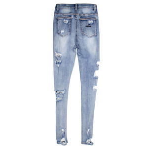 Produttore di pantaloni Casual da <span class=keywords><strong>donna</strong></span> <span class=keywords><strong>donna</strong></span> a vita alta con acqua sottile e Jeans da <span class=keywords><strong>donna</strong></span> - Product Image 3