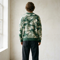 Fabricant de pulls en tricot brossé camouflage personnalisés, vente en gros, pull effet mohair tie-dye, faible MOQ, OEM ODM, usine, marques de créateurs