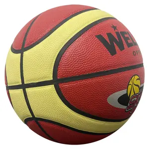 Welstar basket-ball laminé taille officielle personnalisée Sports de plein air pour l'entraînement fabricant de ballons de basket-ball laminés en Chine