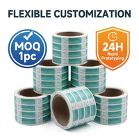 Etiquetas Personalizadas para Impresora Térmica MEMOBIRD, 1200DPI, Alta Definición, Papel Sintético Verde y Blanco, Resistente al Agua, Adhesivo para Uso Cosmético
