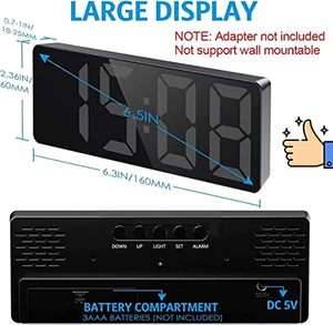 Réveil intelligent multifonctionnel mini LED avec affichage numérique, design mignon de dessin animé, batterie intégrée, idéal pour la cuisine et les enfants - Product Image 2