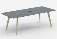 Table de bureau moderne, table de réunion blanche, nouveau modèle, bureau de conférence en bois